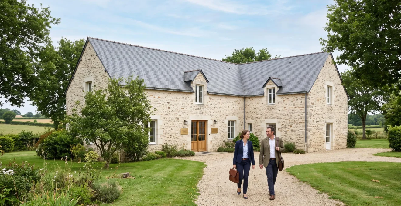 Façade extérieure d'un bâtiment vendéen rénové accueillant des séminaires d'entreprise